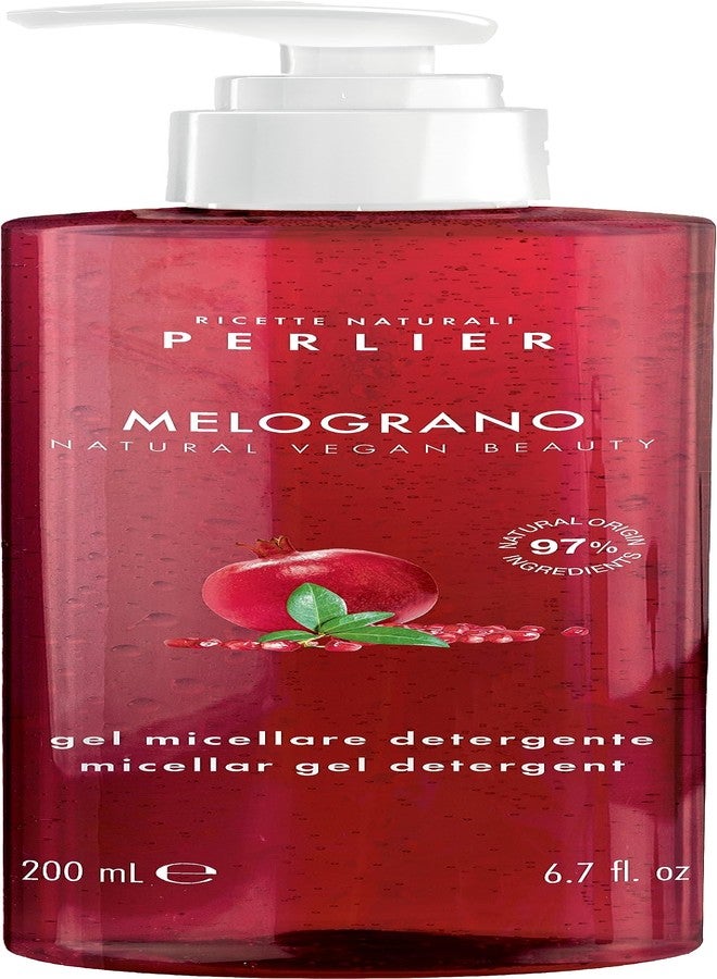 Perlier – Pomegranate Face Cleansing Micellar Gel, 6.7 fl oz, Antioxidant-Rich Cleanser with Bio-Fermented Pomegranate, Gently Removes Makeup and Impurities, Alcohol-Free, All Skin Types - Image 1
